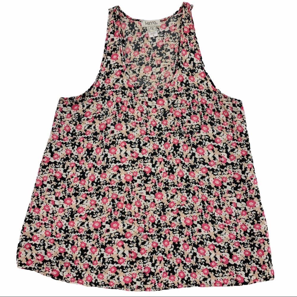 Kirra Flowy Floral Racer Back Tank Top